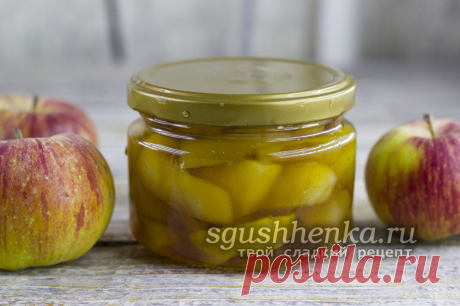 Варенье из яблок дольками прозрачное, быстрое