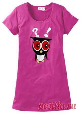 Ночная рубашка цвет фуксии с принтом - bpc bonprix collection купить онлайн - bonprix.kz