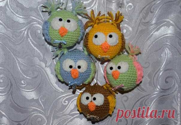 Вяжем совушек  #вязание #рукоделие #совушки