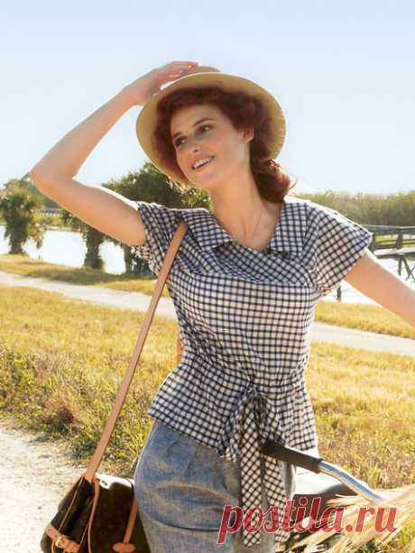 Короткие рукава Wrap Блузка 04/2014 # 122 - выкройки | BurdaStyle.com
