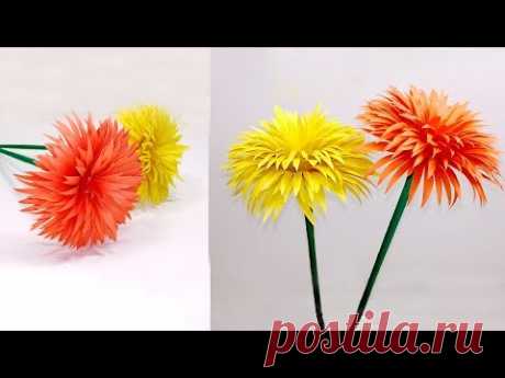 How to Make Beautiful Paper Stick Flower | DIY: Stick Flower Homemade | Jarine's Crafty Creation