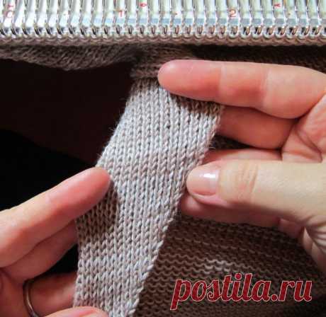 платок-бактус на вязальной машине
