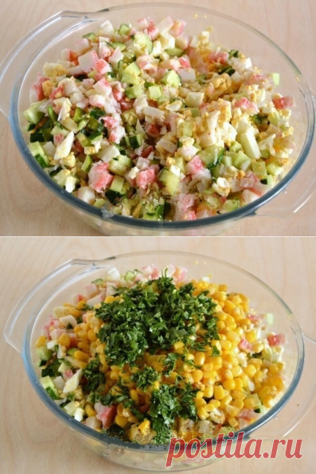 Как приготовить салат «снежный краб».  - рецепт, ингридиенты и фотографии