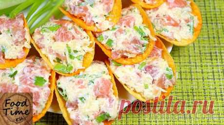 Рыбная начинка для закуски на чипсах