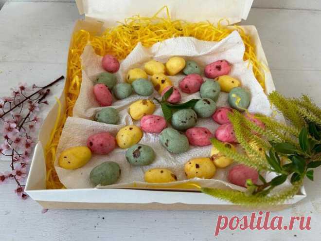 Цветные сахарные яйца - пошаговый рецепт с фото (146 просмотров)
