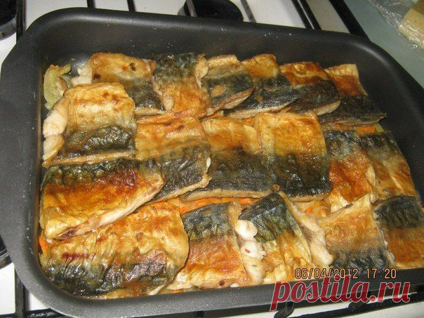 Скумбрия в духовке - Простые рецепты Овкусе.ру
