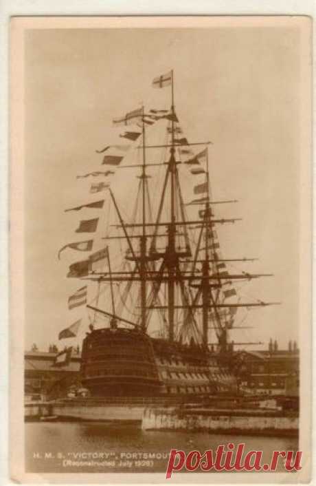 HMS Victory is a 104-gun first-rate ship of the line of the Royal Navy, laid down in 1759 and launched in 1765. She is most famous as Lord Nelson's flagship at the Battle of Trafalgar in 1805.