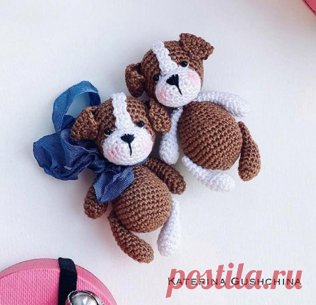 Собачка крючком. Амигуруми схемы и описания. Автор: @katerina_gushchina_ | IRINELY.ART