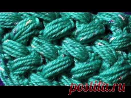 Узор из пышных столбиков - Pattern with puff stitch