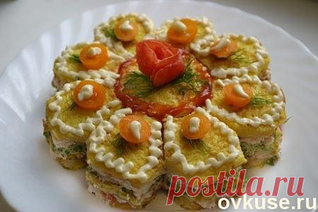 Торт закусочный овощной с сырным кремом - Простые рецепты Овкусе.ру