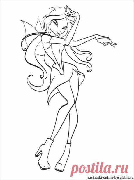 Раскраска Флора &amp;#8211; Винкс / Winx | Раскраски для детей