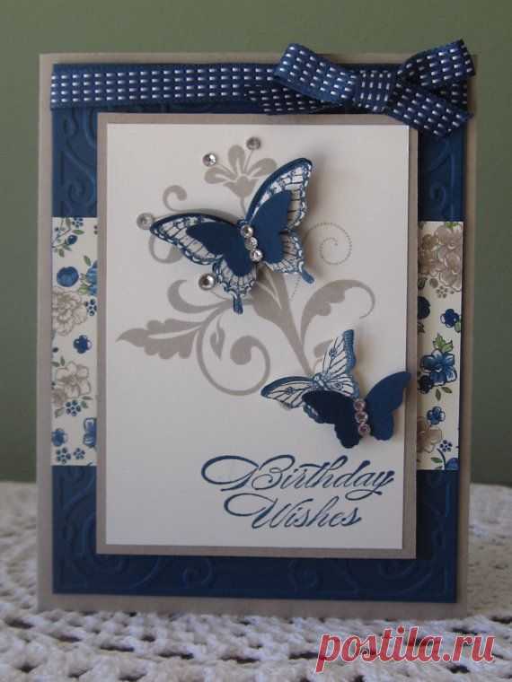 Handmade Greeting Card: Butterfly Birthday Wishes