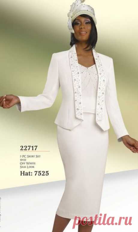 Chancelle 22717 Womens Off White Church Suit - French Novelty