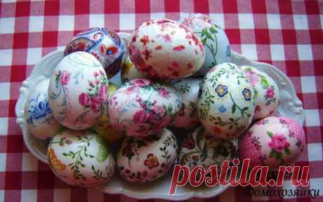 Оригинальная окраска яиц к Пасхе.