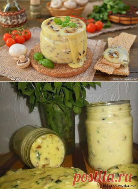 Нереально вкусный домашний плавленый сыр с шампиньонами!