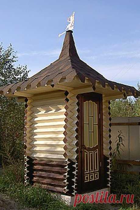 Как сделать креативный деревянный туалет для дачи