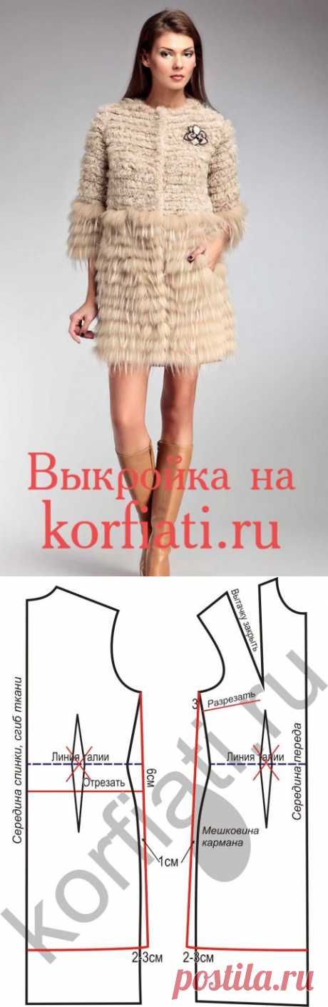 Как сшить шубу своими руками - выкройка от Анастасии Корфиати