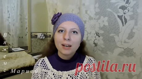 Повязка на голову с цветком. Вяжем спицами. __ Knitting headband