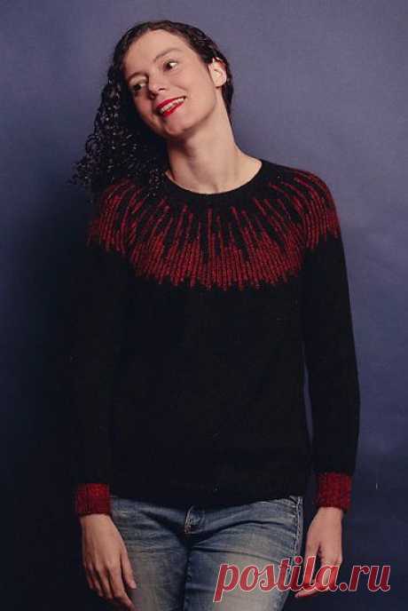 Пуловер с круглой кокеткой «Dragonnier»
