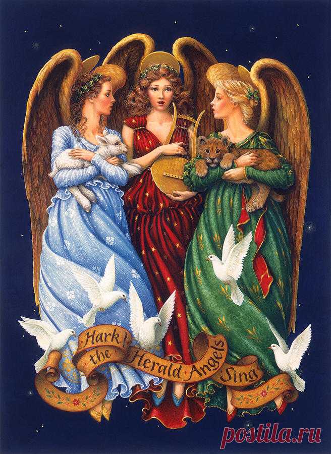 Hark the Herald Angels Sing by Lynn Bywaters Hark the Herald Angels Sing Painting by Lynn Bywaters