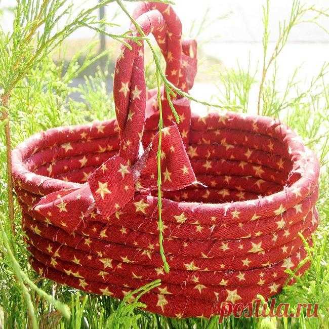 Корзинка из верёвки своими руками