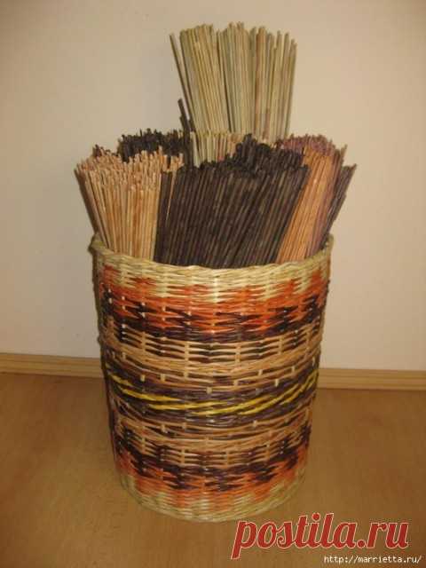 Как крутить и красить трубочки из газет