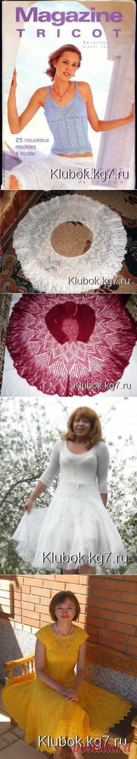 Разлетелись крылья лебедя - сарафан - платье спицами