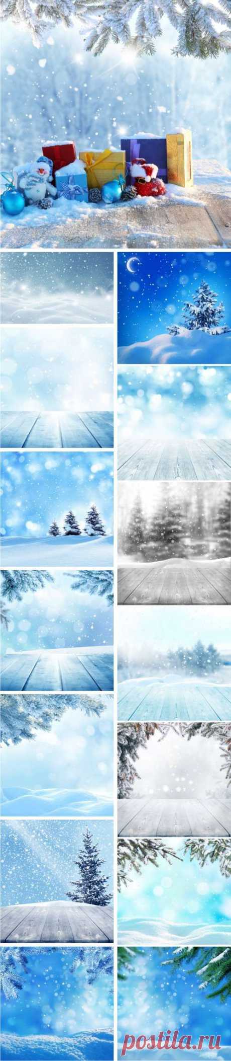 Абстрактные зимние фоны | Winter abstract background. Сhristmas landscape - 2, 29 JPEG » ALLDAY - народный сайт о дизайне
