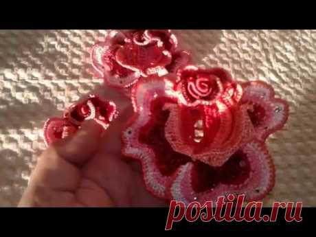 Розы связанные по МК Аси Вертен *Эдем* - YouTube