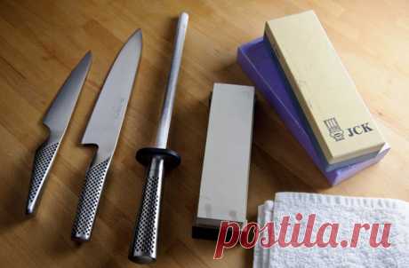 Как самостоятельно заточить кухонные ножи до бритвенной остроты