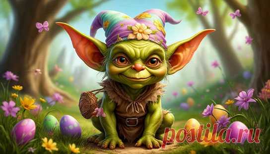 Пасхальный гоблин (Easter Goblin). Иллюстрация Бобби Чу (Bobby Chiu, Imaginism Studios)