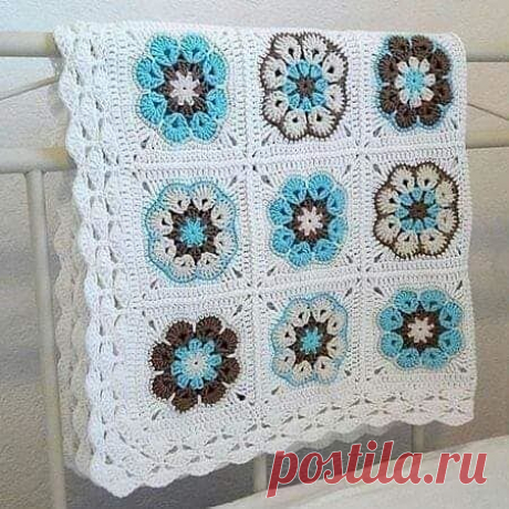 Мотивы для пледа. Крючок.