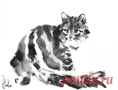 (38) Натали Котова - 31 августа 2015 г. Кошки. Живопись СЕ-И. Работы...
