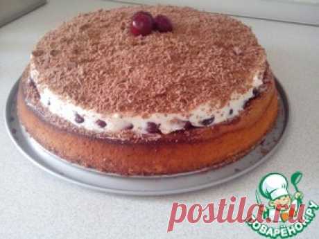 Торт с вишней и кремом маскарпоне - кулинарный рецепт