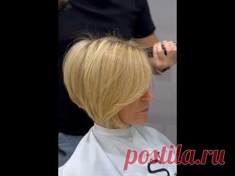 HAIRCUT | Graduated bob on Blonde Hair by Alessandro in Abu Dhabi