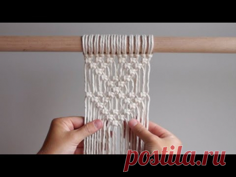 MACRAME SHAPES SERIES - Triangle Pattern #2 Using Square Knots!