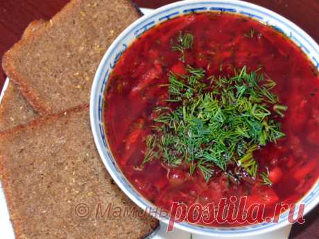 Вкусный и наваристый постный борщ, не проглотите язык!