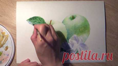 Как нарисовать реалистичное яблоко акварелью. Демонстрация процесса рисования зеленого яблока Рисовать реалистичные фрукты акварелью не так уж и сложно, но есть свои нюансы. Смотрите процесс рисования реалистичных зеленых яблок акварелью.

►…