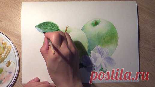 Как нарисовать реалистичное яблоко акварелью. Демонстрация процесса рисования зеленого яблока Рисовать реалистичные фрукты акварелью не так уж и сложно, но есть свои нюансы. Смотрите процесс рисования реалистичных зеленых яблок акварелью.

►…