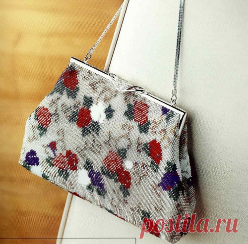 Клатч вышитый бисером, сумка из бисера схема |