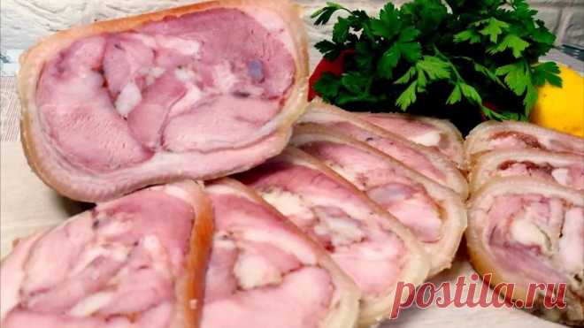 ВЕТЧИНА из Свиной Рульки - Супер закуска за КОПЕЙКИ.