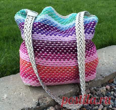Оригинальный способ вязания сумки-мешка крючком. — Сделай сам, идеи для творчества - DIY Ideas