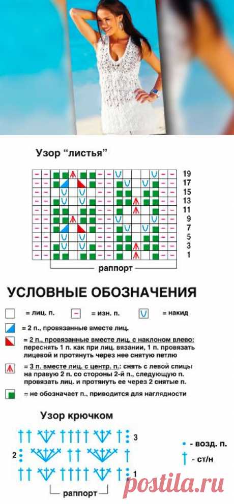 Белый ажурный топ | Loveknitting.ru