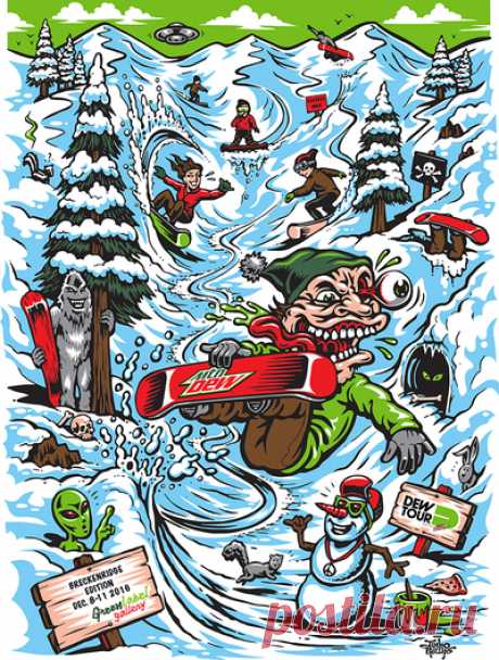 Dew Tour Breckenridge screenprinted poster 2016 (signed) · Jimbo Phillips webstore · Online Store Powered by Storenvy