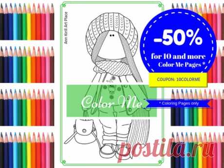 Color Me, Rag Doll Coloring, Doll Digital Stamp, Handmade Doll, Kids Colouring Pattern, Doll to Colour Page, Girl Coloring Page by Kristina Hello, dear visitor! We are happy you are here!  Here we present new product at our shop – doll stamps and coloring pages.  Attached are 2 png files: 1. doll only digi stamp and coloring page 2. doll only bold lines stamp and coloring page  Size is standard A4, 21 * 29 cm, 8.2 x