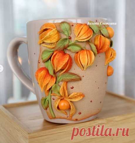 Физалис на кружке