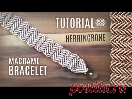 (1) Herringbone Bracelet DIY Macrame Chevron Pattern - YouTube