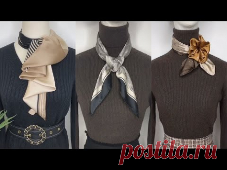 19 Great Creation For Tying Scarves To Office Girls  !  Best Tying Scarves for Girl