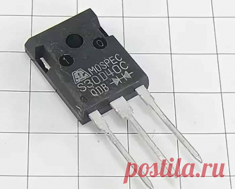 В статье рассказывается о том, что за элемент на плате с маркировкой MOSPEC S30D45CS используется или про диод Шоттки для повышения