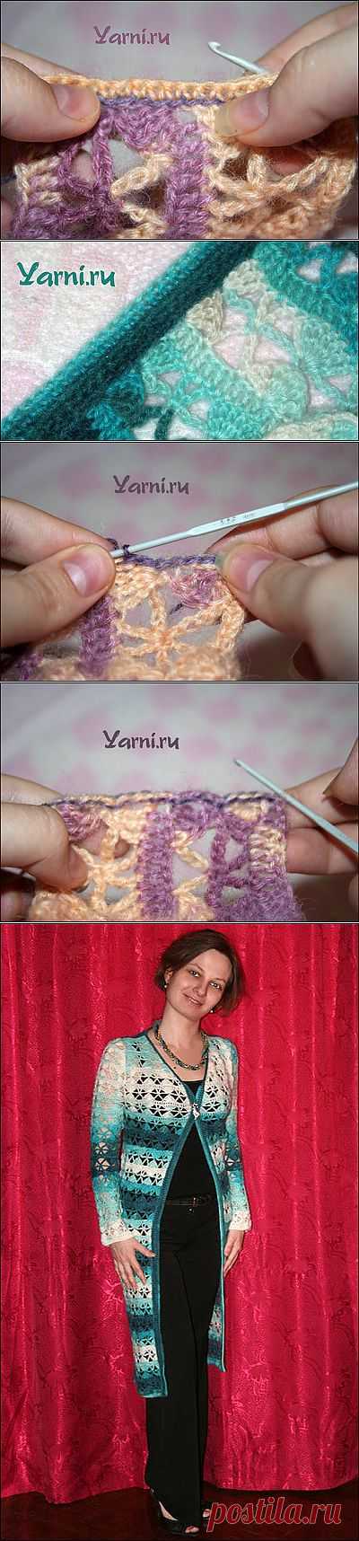 Аккуратная планка крючком (МК от Yarni - Евгении Тепловой).